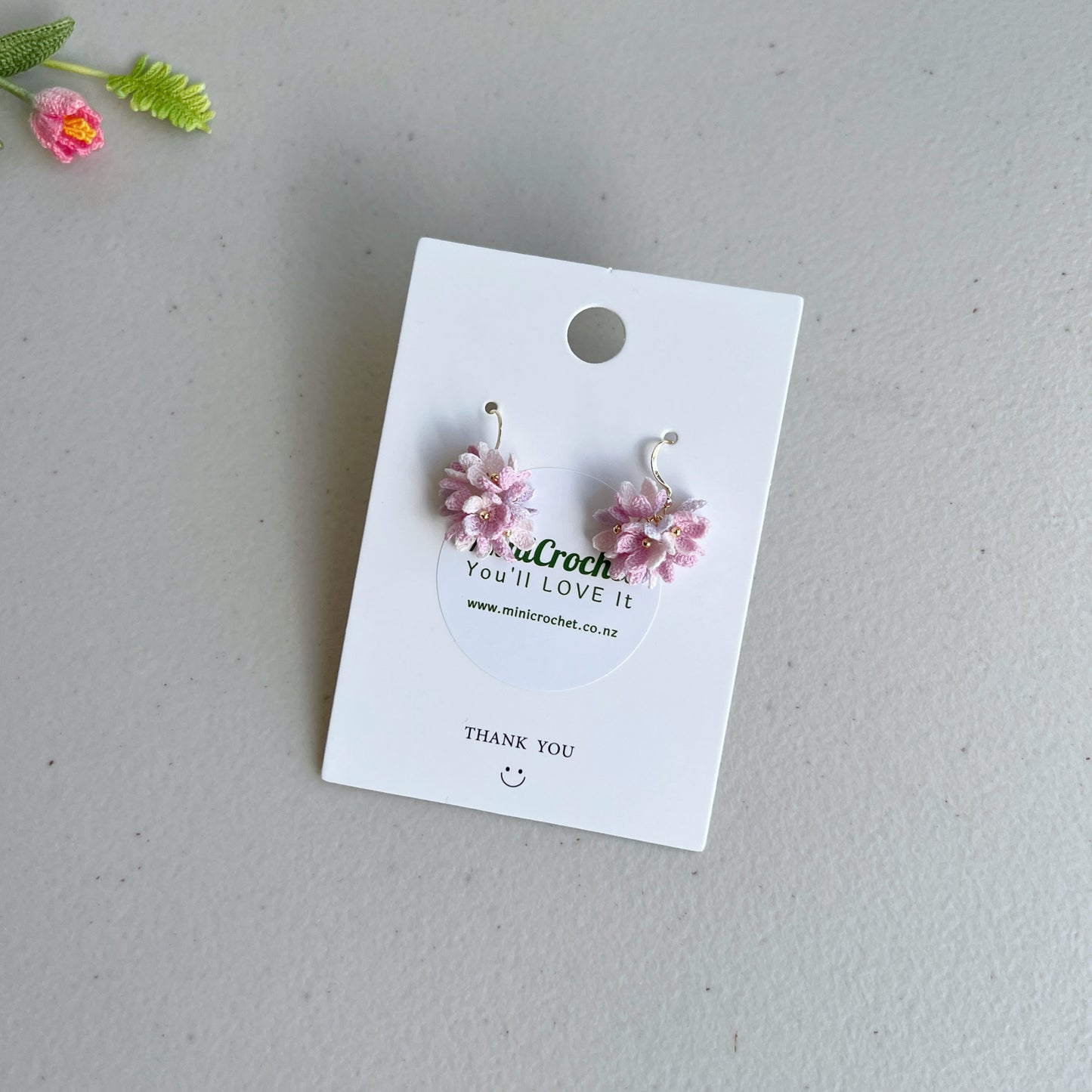 Micro Crochet Earrings | Crochet Flower Dangles | Handmade Earrings | Unique Gifts for Her