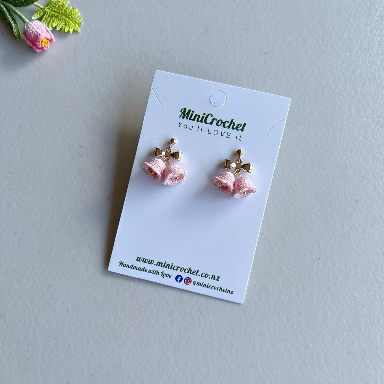 Micro Crochet Bell Earrings | Handmade Bell Earrings