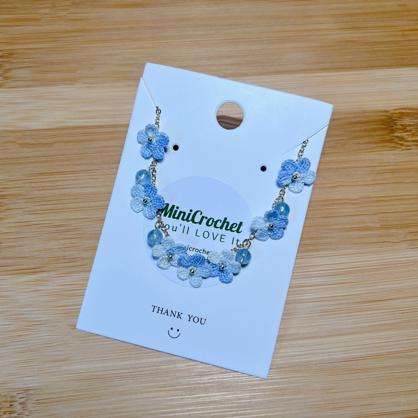 Micro Crochet Flower Necklace | Handmade Gift for Her