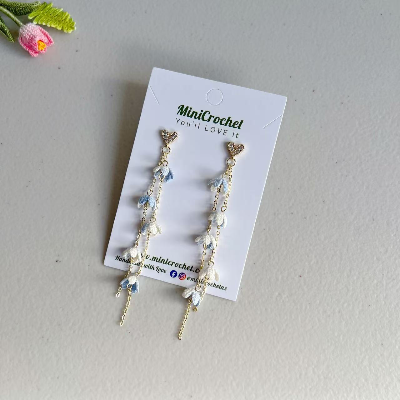 Micro Crochet Floral Dangles