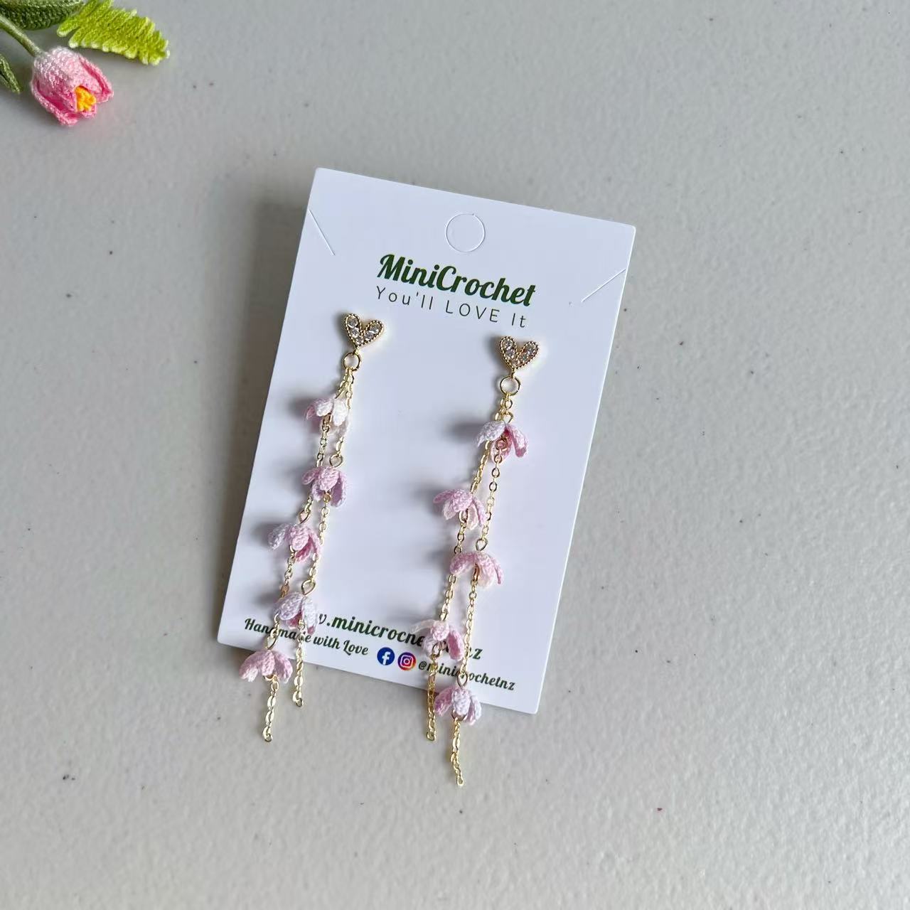 Micro Crochet Floral Dangles