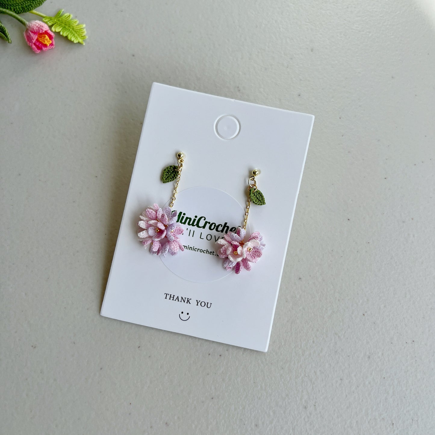 Micro Crochet Flower Dangles | Handmade Earrings | Unique Gift for Her