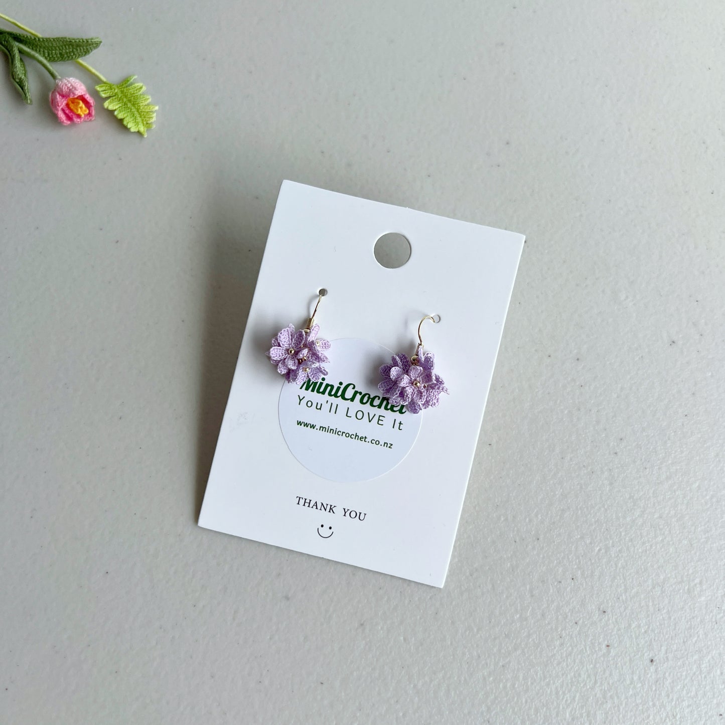 Micro Crochet Earrings | Crochet Flower Dangles | Handmade Earrings | Unique Gifts for Her