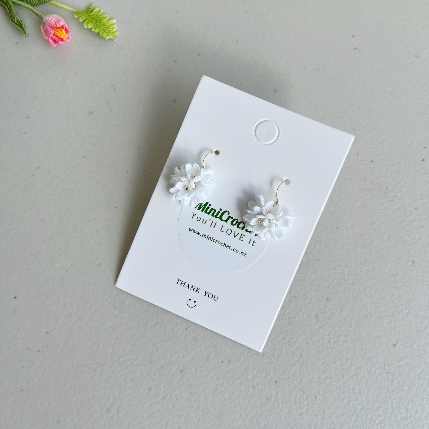 Micro Crochet Earrings | Crochet Flower Dangles | Handmade Earrings | Unique Gifts for Her