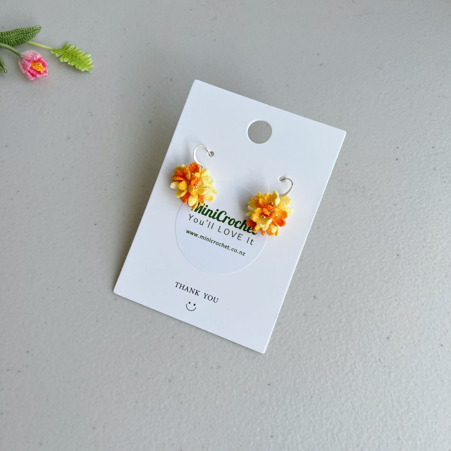 Micro Crochet Earrings | Crochet Flower Dangles | Handmade Earrings | Unique Gifts for Her
