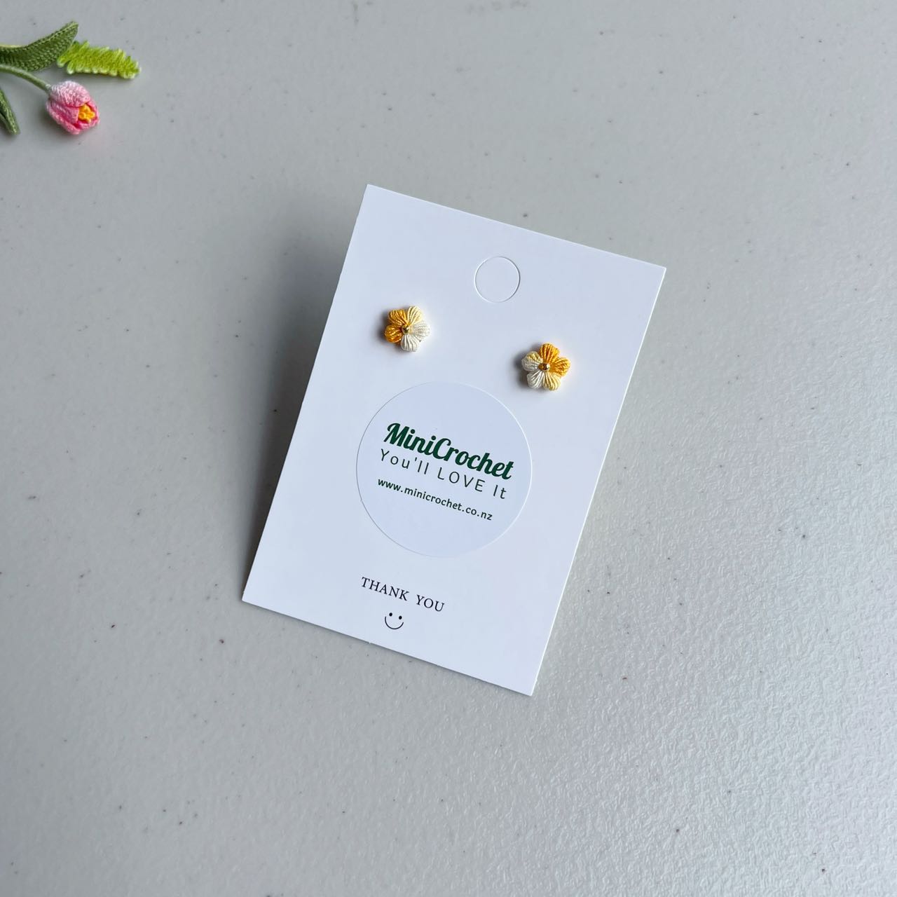 Micro Crochet Mini Daisy Studs | Different Colours Available