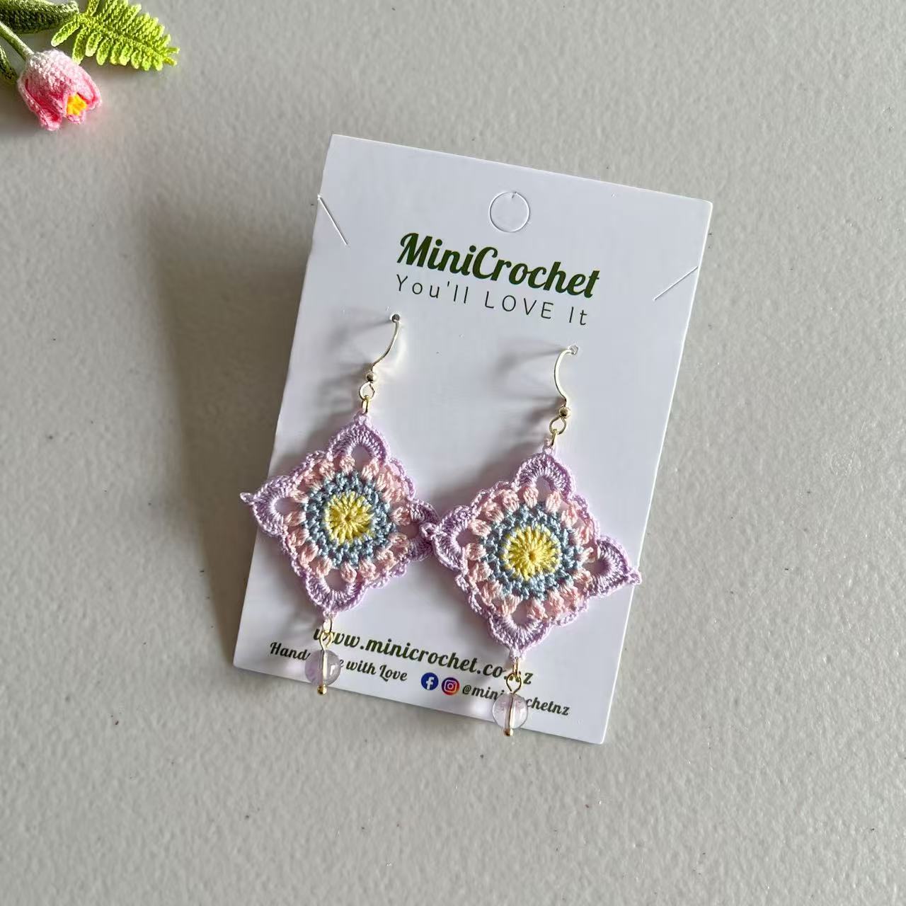 Micro Crochet Motif Earrings