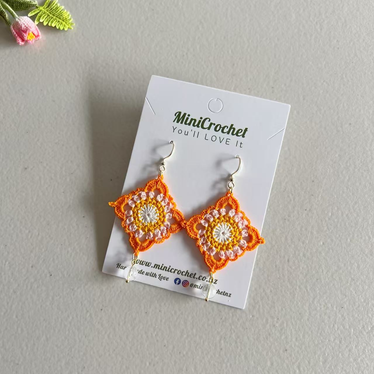 Micro Crochet Motif Earrings