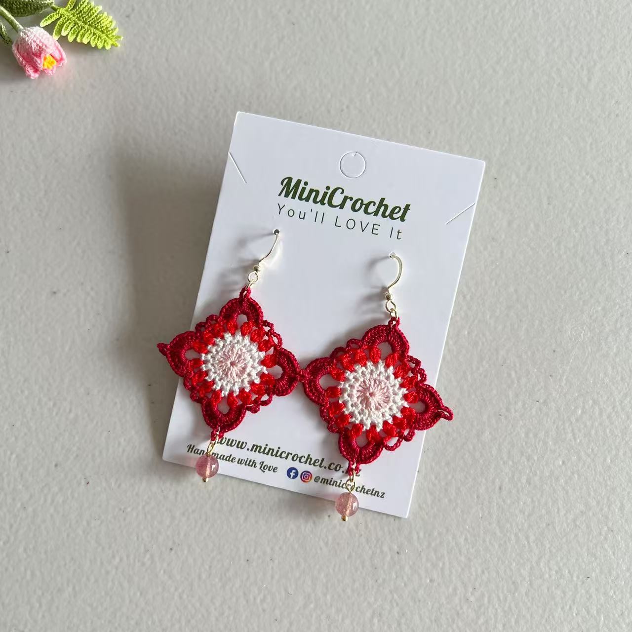 Micro Crochet Motif Earrings