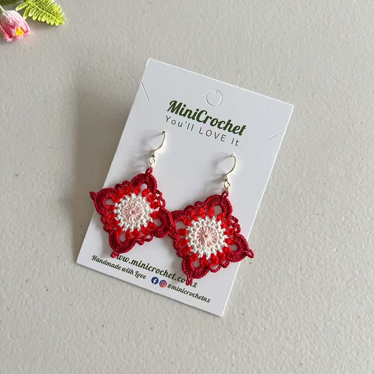 Micro Crochet Motif Earrings