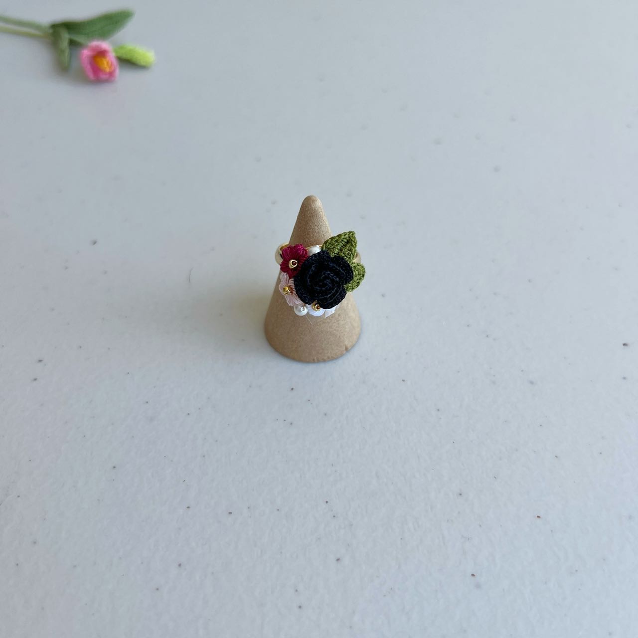 Micro Crochet Flower Bouquet Ring with Size Adjustable | Different Colours Available