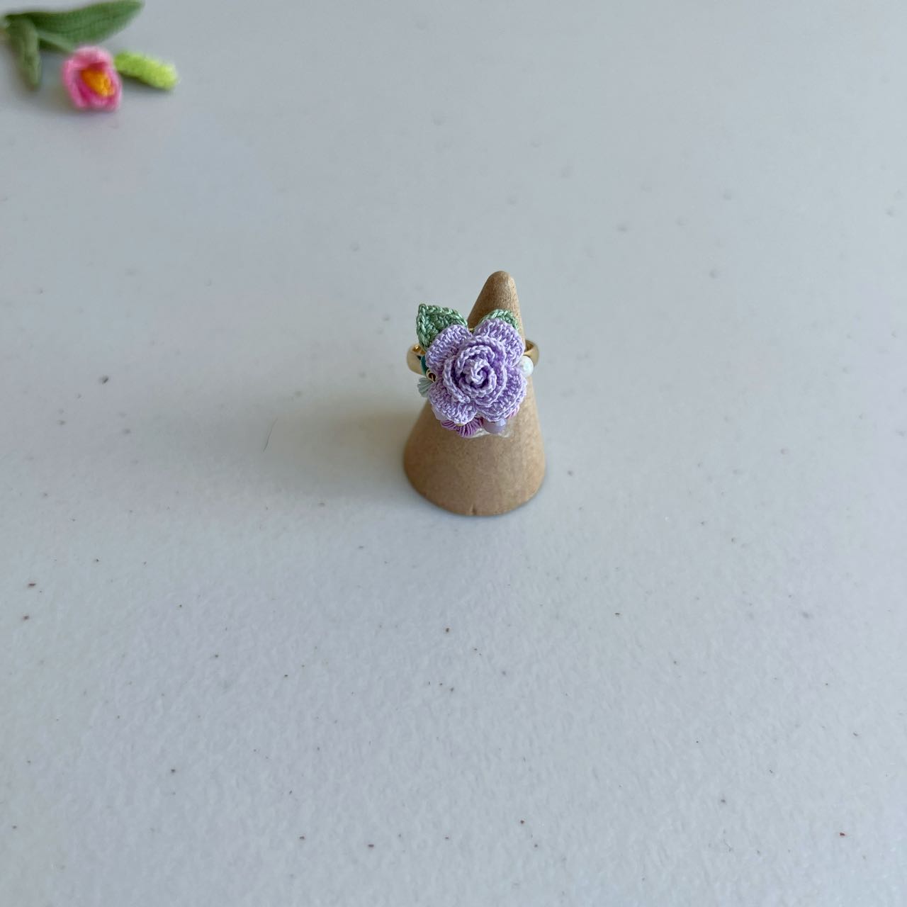 Micro Crochet Flower Bouquet Ring with Size Adjustable | Different Colours Available
