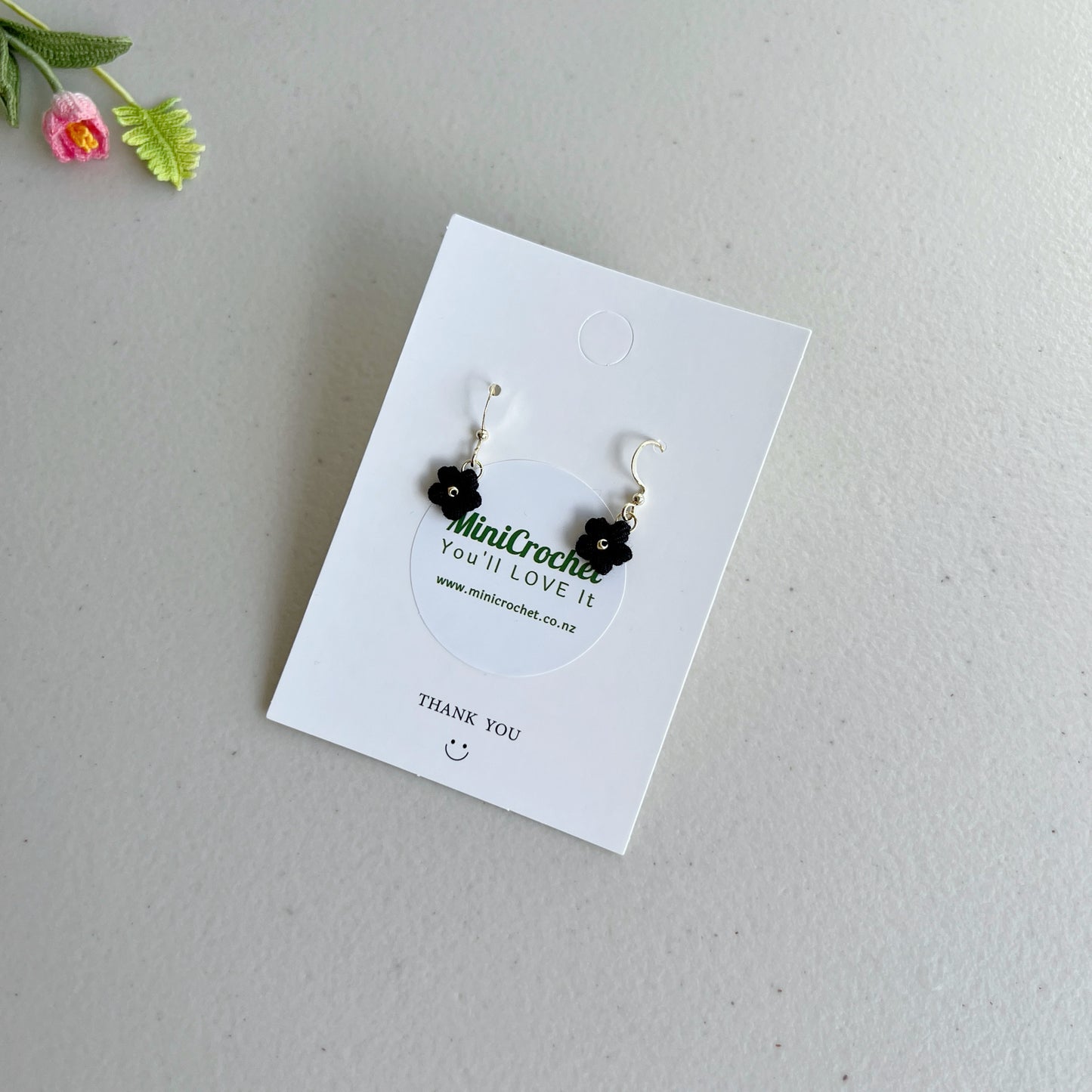 Micro Crochet Flower Earrings | Cute Flower Earrings | Different Colours Available