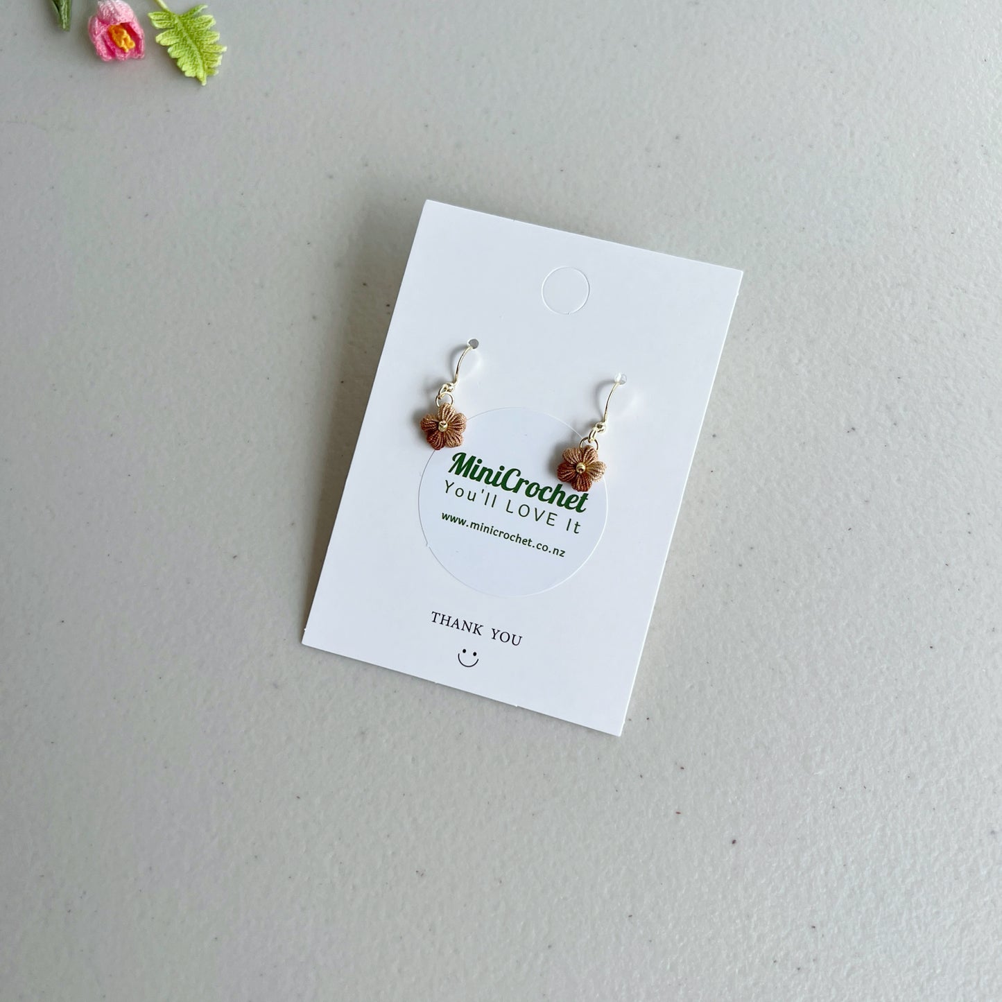 Micro Crochet Flower Earrings | Cute Flower Earrings | Different Colours Available