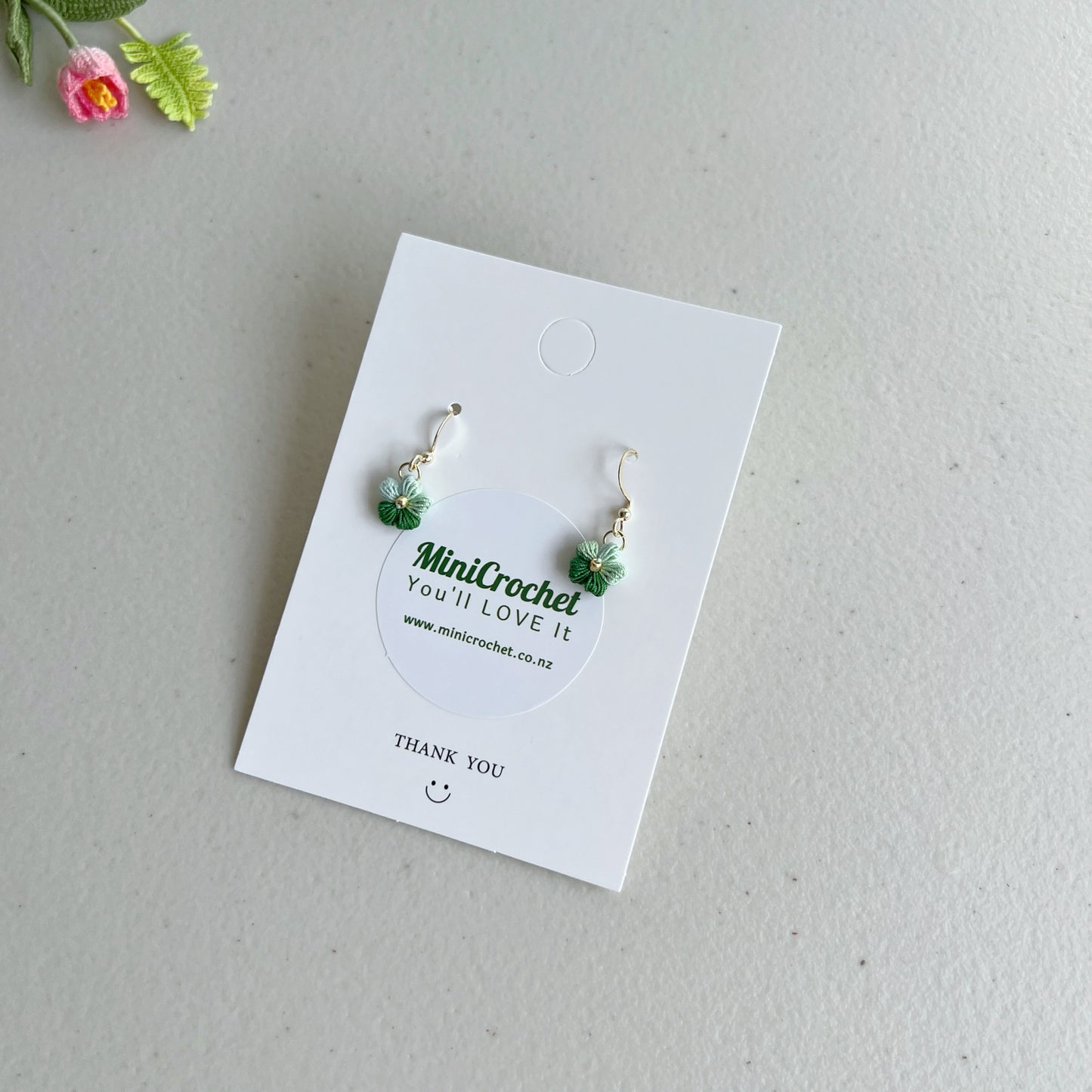 Micro Crochet Flower Earrings | Cute Flower Earrings | Different Colours Available