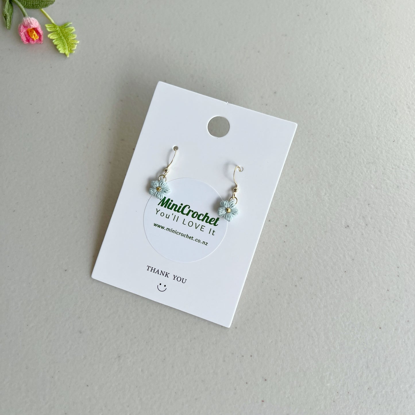 Micro Crochet Flower Earrings | Cute Flower Earrings | Different Colours Available