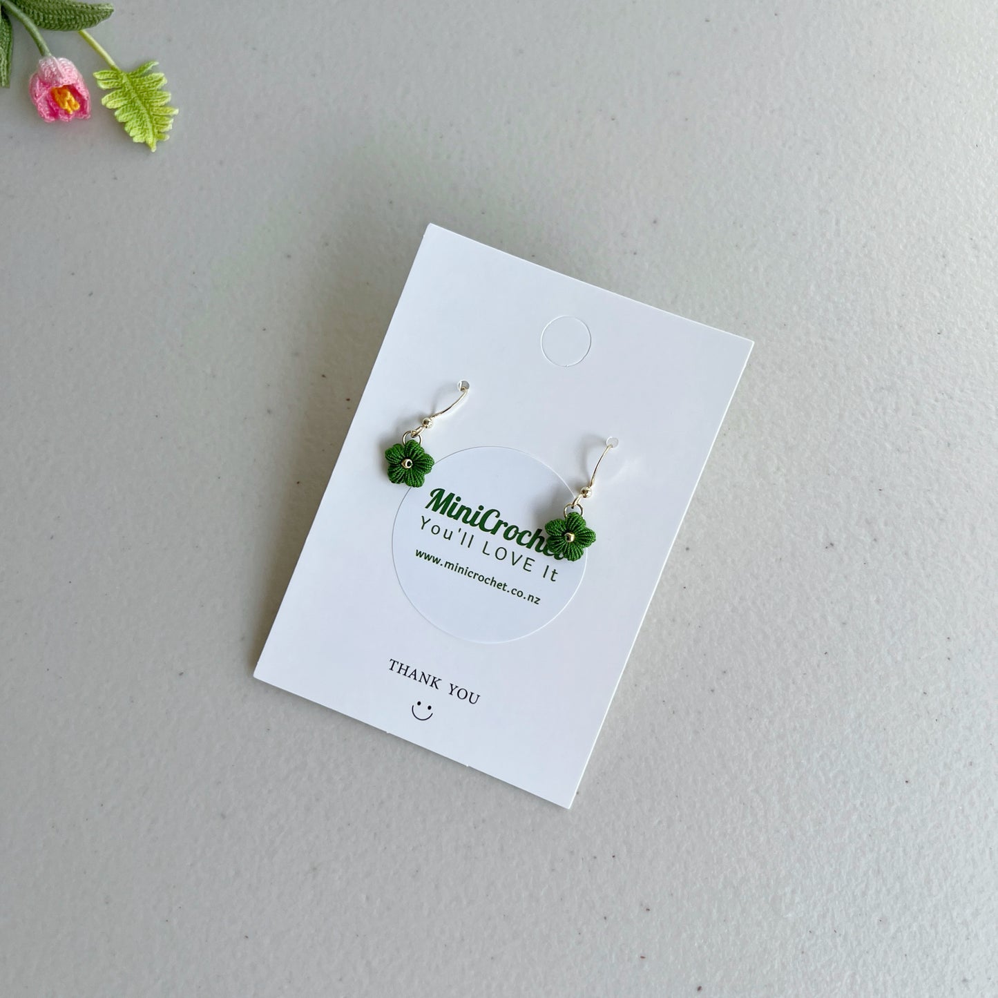 Micro Crochet Flower Earrings | Cute Flower Earrings | Different Colours Available