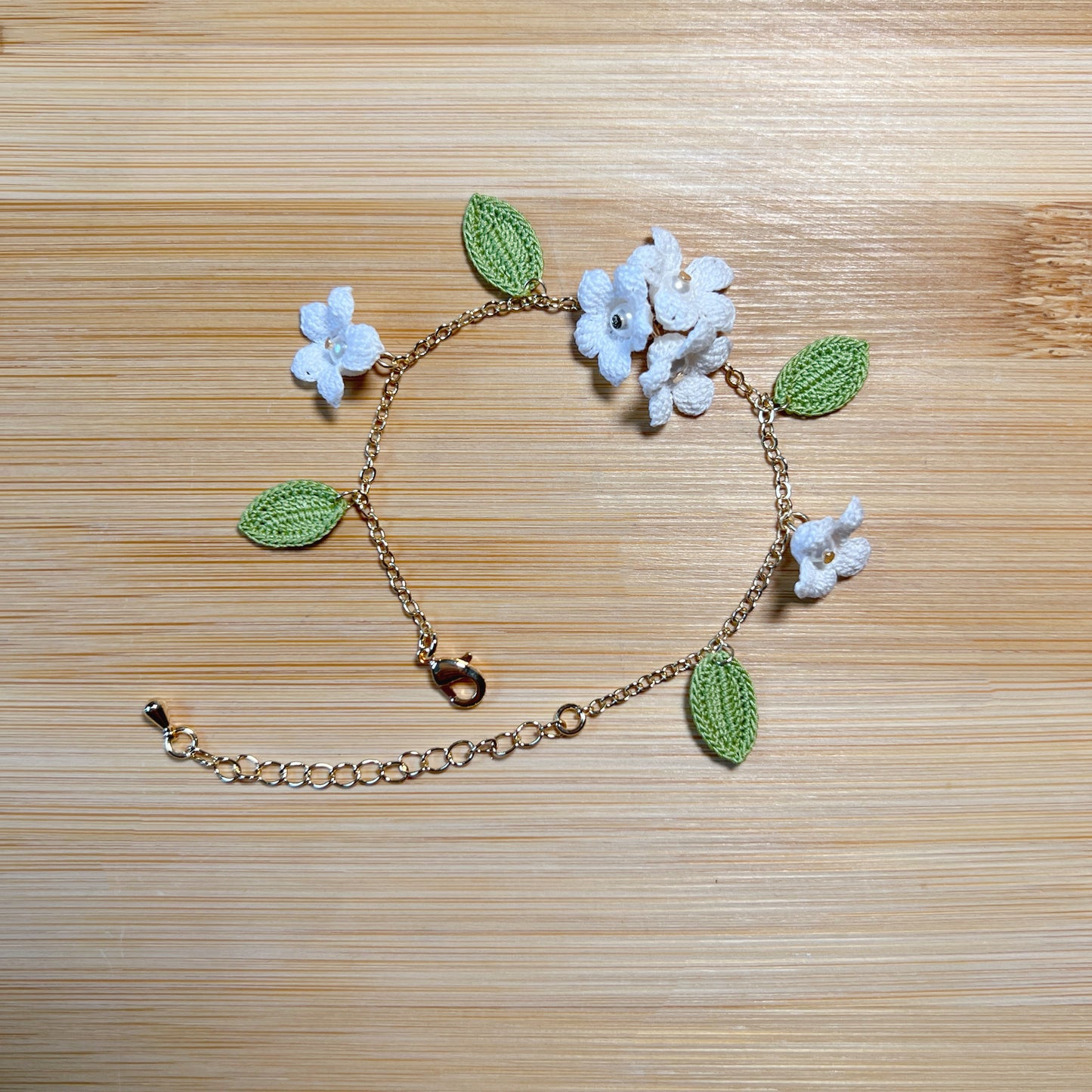 Micro Crochet Lily Bracelet | Unique Gift for Her