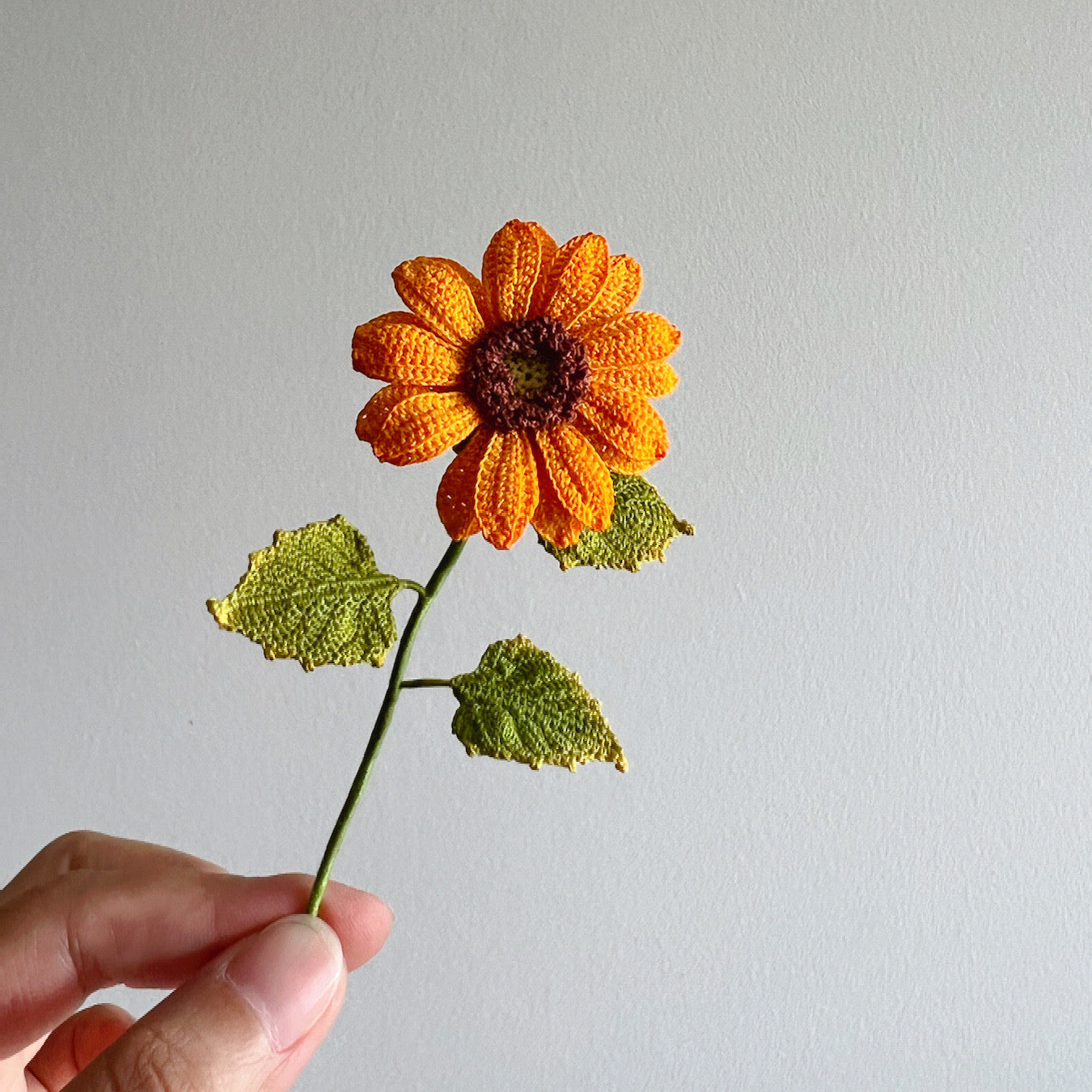 Micro Crochet Sunflower | Beautiful Mini Decor | Special Book Mark | Unique Gift for Her