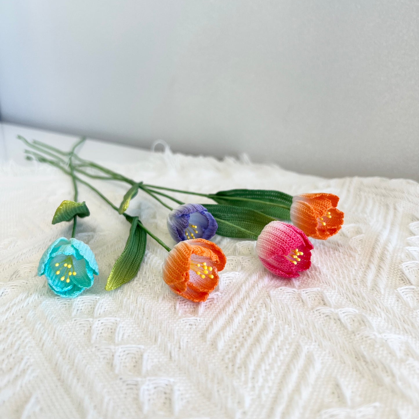 Micro Crochet Tulips | Tulip Flowers | Handmade Home Decor | Unique Gifts for Her