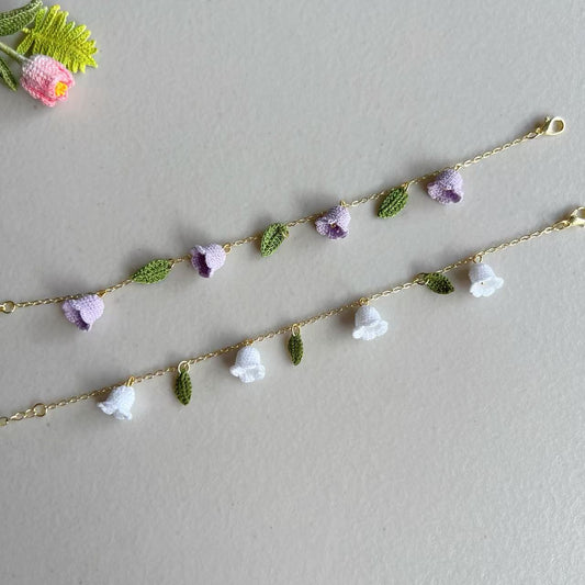Micro Crochet Lily of the Valley Bracelet