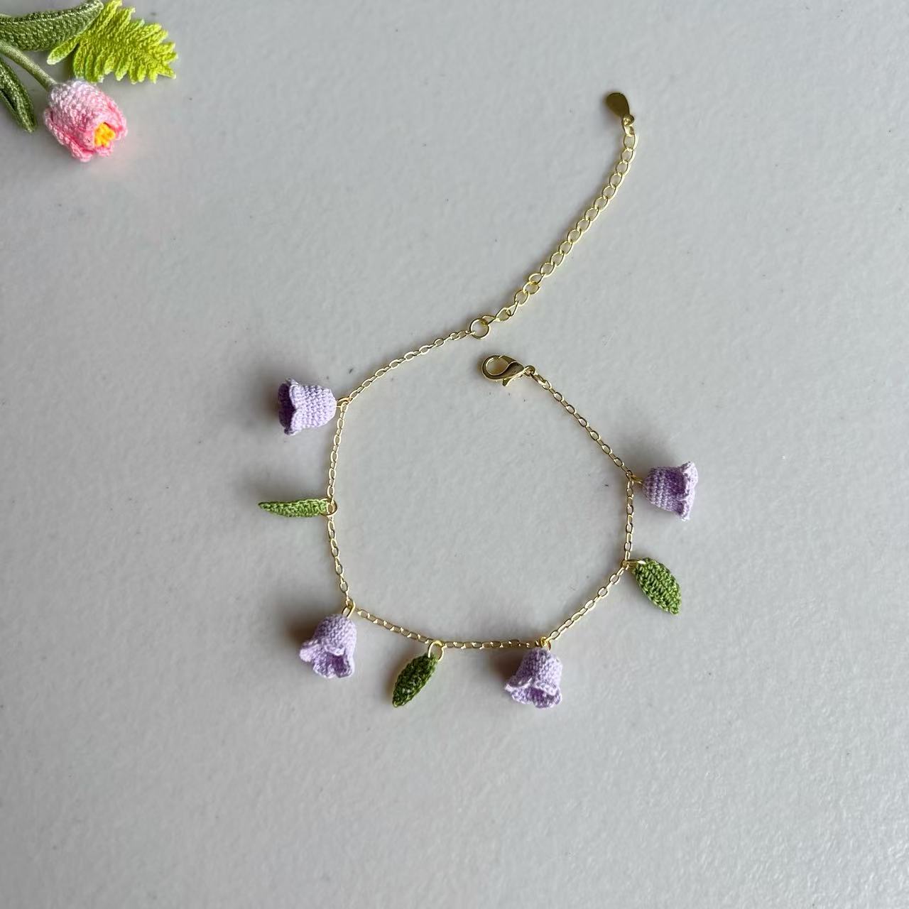 Micro Crochet Lily of the Valley Bracelet