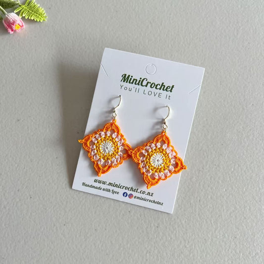 Micro Crochet Motif Earrings