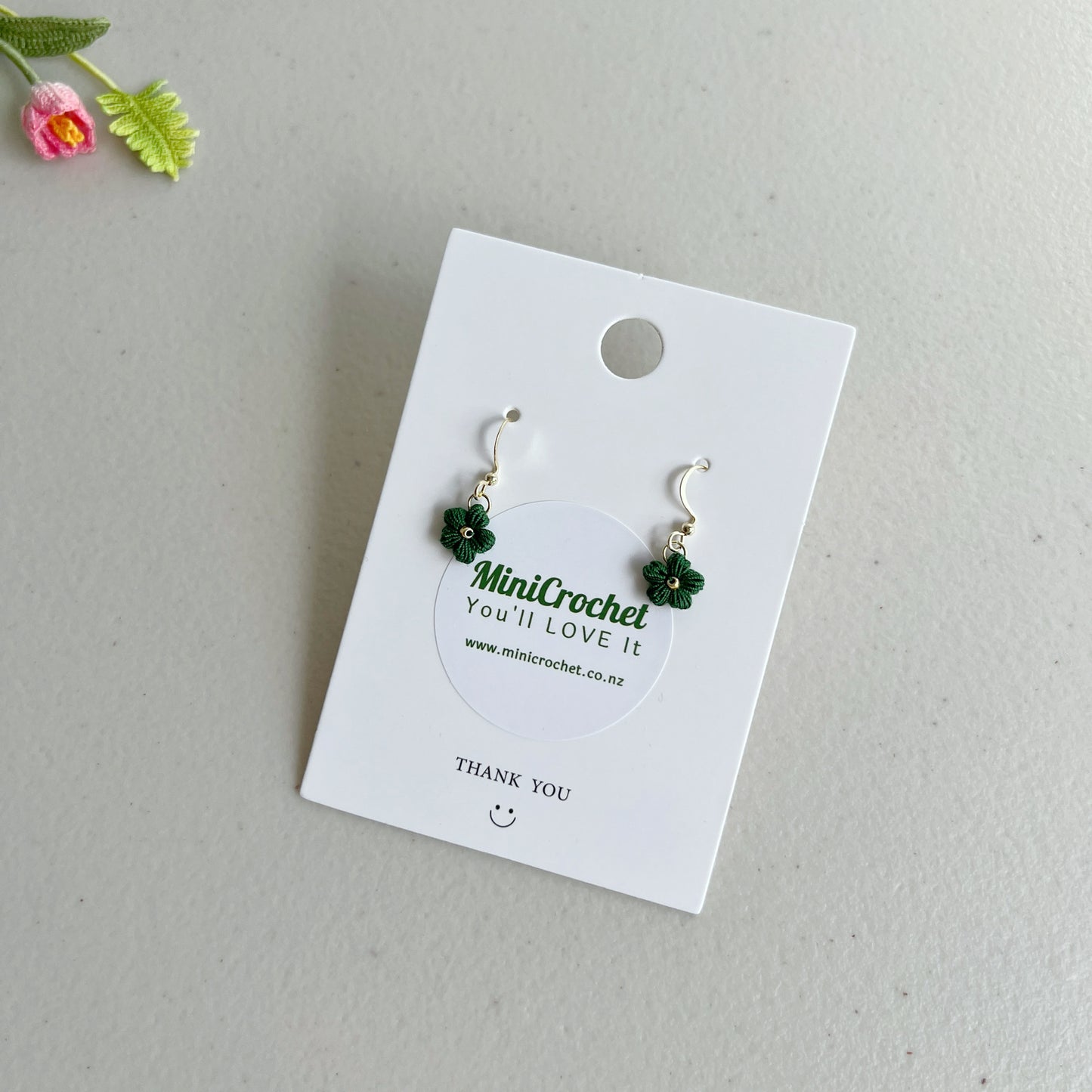Micro Crochet Flower Earrings | Cute Flower Earrings | Different Colours Available
