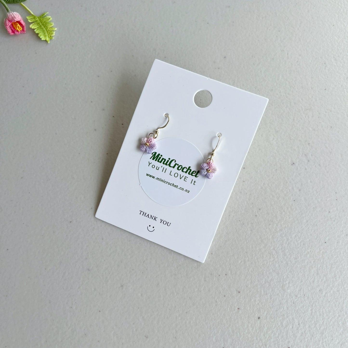 Micro Crochet Flower Earrings | Cute Flower Earrings | Different Colours Available