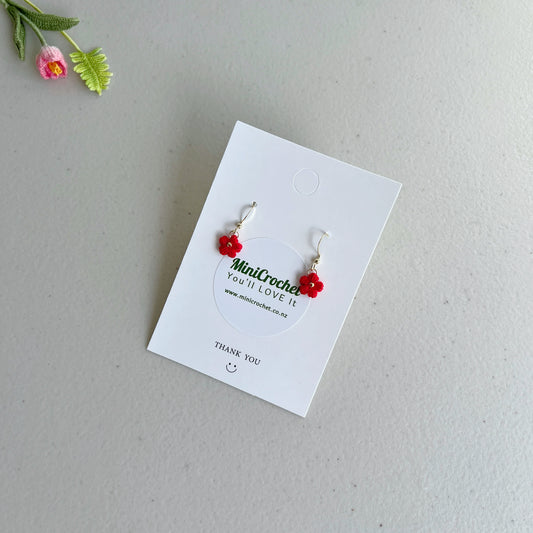 Micro Crochet Flower Earrings | Cute Flower Earrings | Different Colours Available