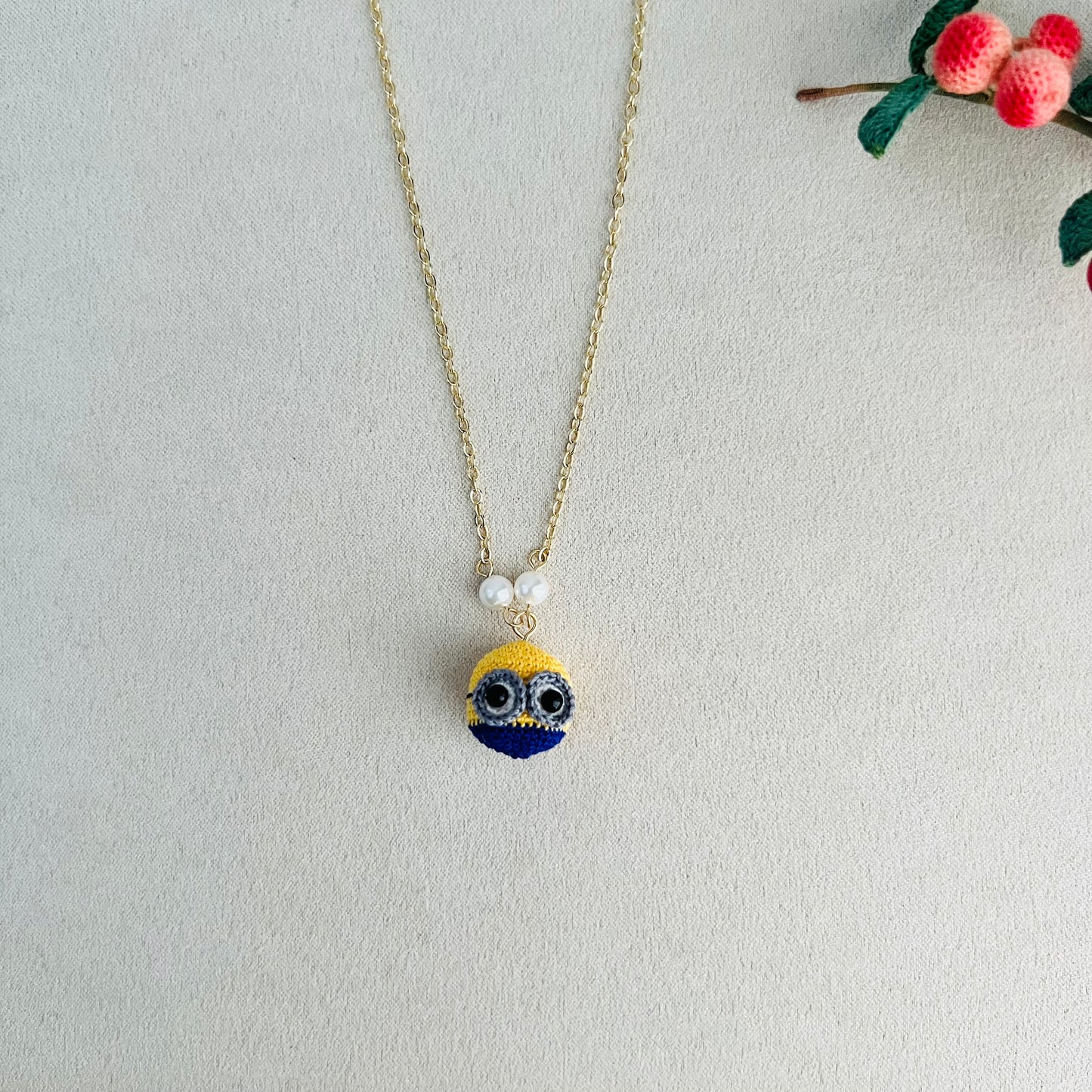 Minion Necklace | Handmade Minion | Crochet Minion Necklace